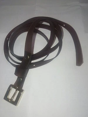 BRACCIALE BRACCIALETTO DONNA CINTURINO LUNGO TIPO SWATCH COLORE MARRONE PLASTICA - Immagine 1 di 2