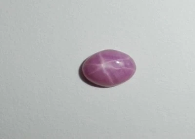 Opaque Star Ruby Oval 6x4 mm Cabochon 6 Rayed Lab-created Stone 1 piece Lot - Image 1 of 4