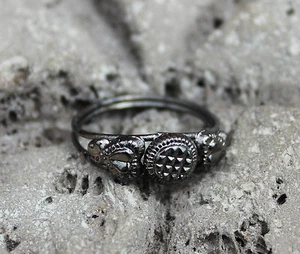 Anillo Gitano Tribal Danza del Vientre Tono Plateado India JAIPUR - Imagen 1 de 2