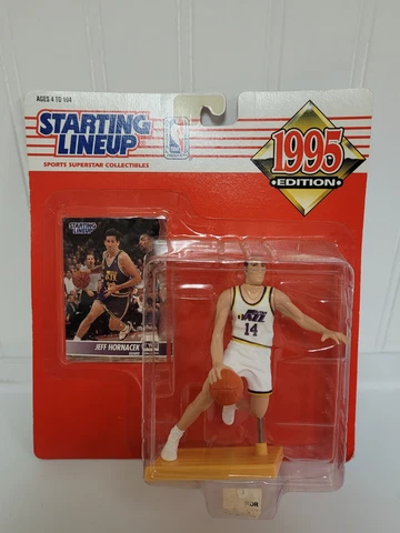 Vintage Jeff Hornacek  Utah Jazz NBA Starting Lineup Figure Toy 1995 NIP SEALED Cover