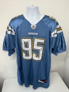 San Diego LA Chargers NFL Reebok Jersey Blue Phillips #95 Size 54 - Picture 1 of 9