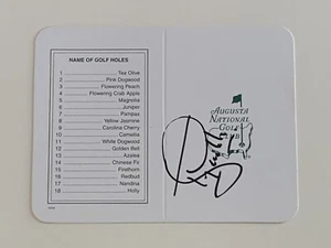 PGA Golf Legend TONY JACKLIN Firmado Autografiado MASTERS AUGUSTA SCORECARD - Imagen 1 de 1