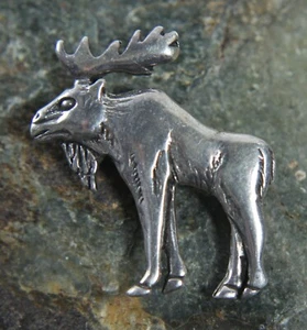 Vintage Navajo GS Glenn Irene sandovale Elch Brosche Sterlingsilber Indianer - Bild 1 von 9