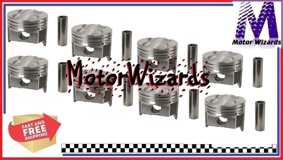 Chrysler Dodge 360 V8 9:1 SPEED PRO H405CP30 Pistons 8-PACK Hyper Flat Top .030 - Image 1 of 1