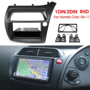 Double Din Car Radio Stereo Fascia Frame Panel Kit For Honda Civic 2006-2011 RHD - Picture 1 of 9