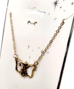 Disney Gold Dumbo Pendant Necklace Cute Flying Elephant Chain Jewellery Gift - Picture 1 of 4