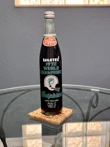🔥 🔥 1972 world champions miami dolphins unopened -Dr Pepper Bottle - Picture 1 of 12