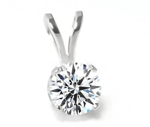 Diamant Anhänger mit 0,57ct River D & VVS1 Brillant Solitär, 585 Weißgold - Bild 1 von 8