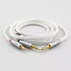 Hi-End Pure Silver Wire Upgraded HIfiman Headphone Cable 4.4mm Plug to 2x 3.5mm - Picture 1 of 9