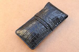 Handmade Watch Pouch Bag Real Crocodile Leather Watches Case Storage TRAVEL