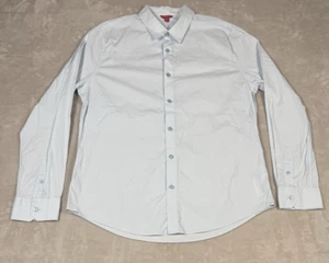 Guess Men's Button Down Long Sleeve Dress Shirt Size XL Blue Square - Picture 1 of 8
