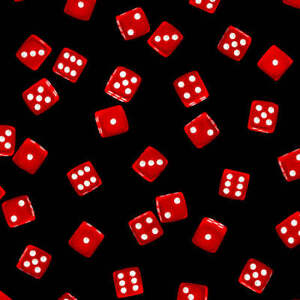 Playing Dice on Noir by Quilting Treasures, tissu 44", 28731-J, This & That VI