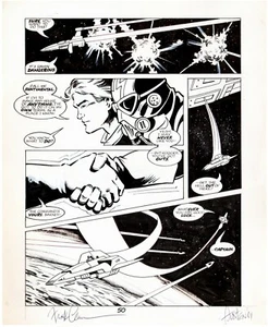 1990 BUCK ROGERS TSR GRAPHIC NOVEL Original Art PG 50 Signed by CIROCCO & AUSTEN - Picture 1 of 1