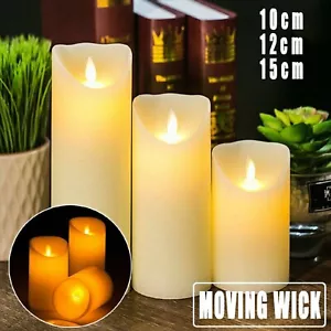 3Pcs Flameless LED Candles Battery Operated Flickering Flame Remote & Timer Gift - Picture 1 of 13
