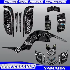 Yamaha Raptor 660 660R Full Graphics Decals Stickers Kit Atv - Picture 1 of 7