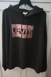 Levi's Hoodie schwarz mit rosa metallic Logo Größe 3X - Bild 1 von 5
