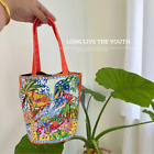 Printing Fashion Canvas Fabric Handbag Canvas Tote Bags Casual Lunch Bag