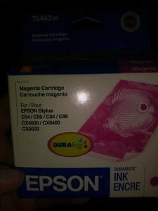 NEW Epson T0443 Magenta Ink Cartridge T044320 Genuine - Photo 1/1