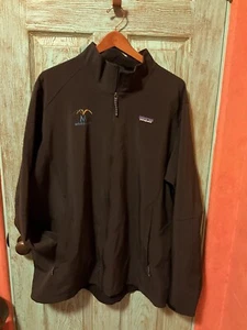 Patagonia black Men’s Zip Front Light Jacket W/Morongo Logo Size XXL VGUC - Picture 1 of 4