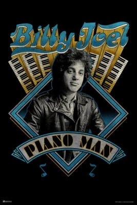 DECOR LOGISTICS Billy Joel Piano Man Classic Rock Music Retro Vintage Concert Tour Poster 12x18