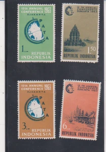 Indonesia Scott 581-584,MLH.Michel 384-387 Pacific Travel Association1963.Temple - Picture 1 of 1