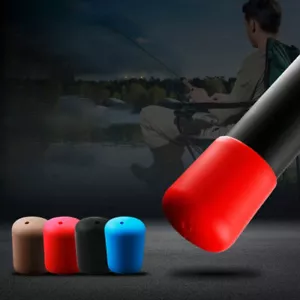 Fishing Rod End Cap Silicone Plugs Cover Fishing Rod Tail Plug Protector Case - Picture 1 of 23