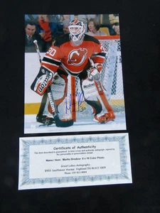 Foto firmada por Martin Brodeur de 8x10 New Jersey Devils - Certificado de autenticidad de los Grandes Lagos - Imagen 1 de 1