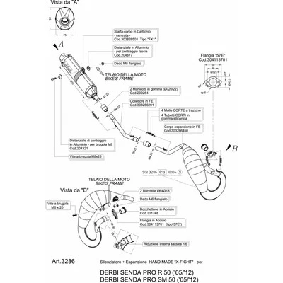 Echappement Complete Leovince X-Fight Derbi Senda Drd Pro R/Sm 50 2005 > 2012 - Photo 1/3