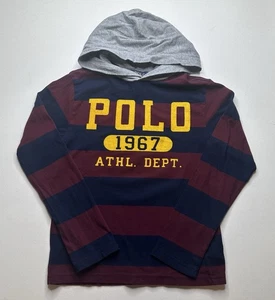 Polo Ralph Lauren Hoodie T-Shirt Boys Size S (8) O Ls - Picture 1 of 6