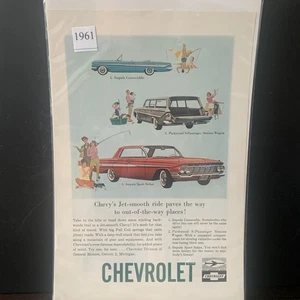 Vintage 1961 Chevrolet Chevy Jet Smooth Ride Paves The Way Ad Advertisement - Picture 1 of 2