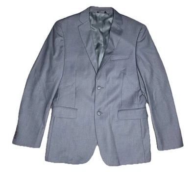 Abrigo deportivo Caravelli Slim Fit Superior 150s para hombre 38R 32W gris claro traje chaqueta Foto 1 de 4