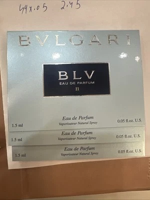 3 xBvlgari edp II Parfum,   edP 3x 1.5ml vial sample Rare & Discontinued 3pack - Image 1 of 3