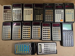 Lot 16 Vintage Taschenrechner Texas Instruments - Auktion - Ist-Zustand Teile ODER Reparatur - Bild 1 von 18