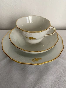 Meissen exklusives Prunk Gedeck Relief Neu Marseille Gold Rose Gold angespitzt ! - Bild 1 von 9