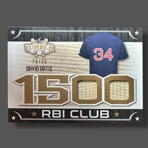2021 Leaf Lumber David Ortiz 1500 RBI CLUB Dual Bat Relic /25 #RBI-11 ~ HOF Sox - Picture 1 of 4