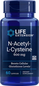 Life Extension N-ACETYL CYSTEINE (NAC) 600 MG 60 Veg Caps - Picture 1 of 2