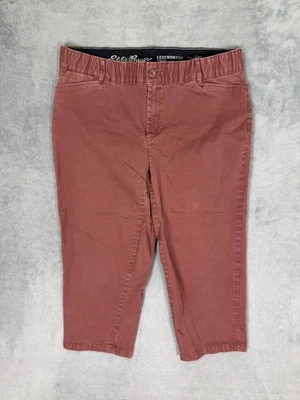 Calça Eddie Bauer Feminina 16W Plus Vermelha Marrom Curvilínea Cintura Média Elástica - Imagem 1 de 4