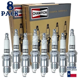 8 Pack Spark Plugs Champion Copper Set for 1997 GMC T7500 V8-6.0L - Picture 1 of 3