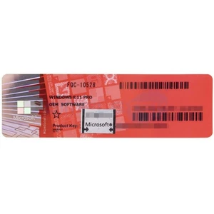 WINDOWS 11 PRO OEM COA LICENZA ORIGINALE PROFESSIONAL MICROSOFT TAGLIANDINO STIC - Imagen 1 de 1