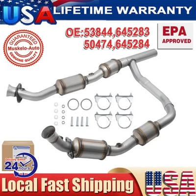 Y Pipe Catalytic Converter For 2005 2006 2007 Ford E-150 E-250 Econoline 4.6L - Изображение 1 из 4