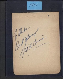 Ted de Corsia - Página de libro con autógrafo firmado - Ciudad desnuda - The Killing d1973 - Imagen 1 de 1