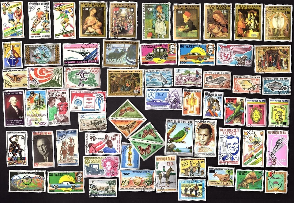 250 sellos de Malí todos diferentes Foto 1 de 4