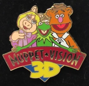 Disney Pin Muppet Vision 3D Kermit Miss Piggy Fozzy Bear - Picture 1 of 2
