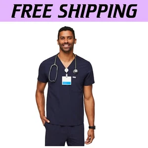 Stylish 3-Pocket Men's Medical Scrub Top with Anti-Wrinkle & Odor Protection - Picture 1 of 10