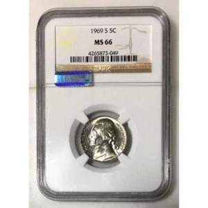 1969 S Jefferson Nickel NGC MAC MS66 ***Rev Tye's Coin Stache*** #3049 - Picture 1 of 4