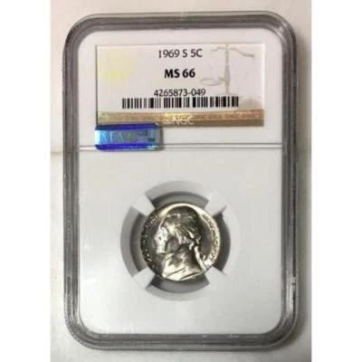 1969 S Jefferson Nickel NGC MAC MS66 ***Rev Tye's Coin Stache*** #3049 - Image 1 of 4