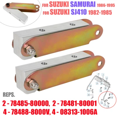 BISAGRA DE ARCO TRASERO TAPA BLANDA PARA SUZUKI SAMURAI / SJ410 - KIT COMPLETO - AMBOS LADOS 82-95 Foto 1 de 4