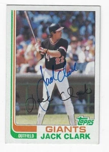 Autographed JACK CLARK San Francisco Giants 1982 Topps Card #460 w/Show ticket - Picture 1 of 1