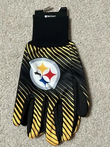Pittsburgh Steelers Football Gloves Sport Utility Men’s Large Wincraft - Picture 1 of 3