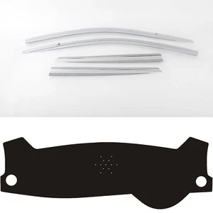 SAFE Chrome Weather Shields with Dash Mat for 2018 KIA Stonic - Picture 1 of 9